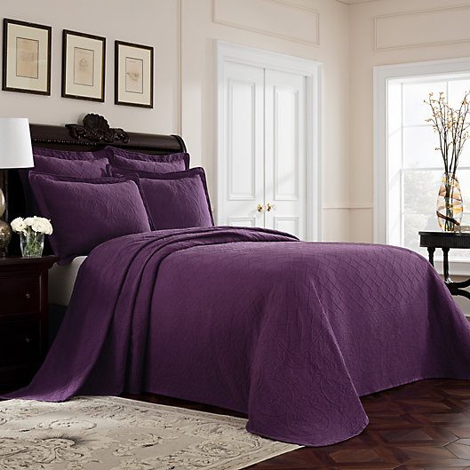 Alternate image 1 for Williamsburg Richmond Twin Bedspread in Purple