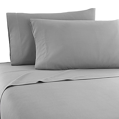 Micro Flannel&reg; Solid Twin Sheet Set in Greystone. View a larger version of this product image.