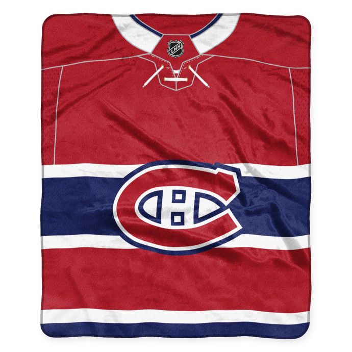 NHL Montreal Canadiens SuperPlush Raschel Throw Blanket Bed Bath and