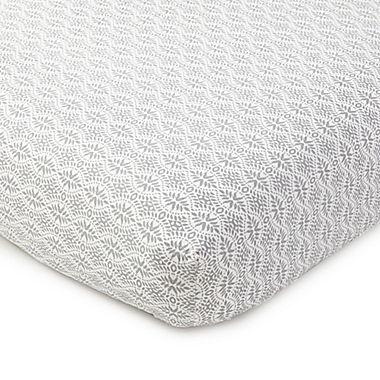 Levtex Baby&reg; Kenya Fitted Crib Sheet in Grey. View a larger version of this product image.
