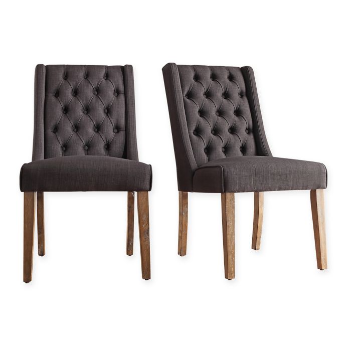Inspire Q Radcliffe Button Tufted Wingback Hostess Chair Set Of 2 Bed Bath Beyond