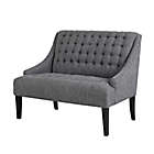 Alternate image 1 for Madison Park Bernay Button Tufted Settee in Charcoal