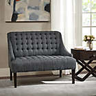 Alternate image 4 for Madison Park Bernay Button Tufted Settee in Charcoal