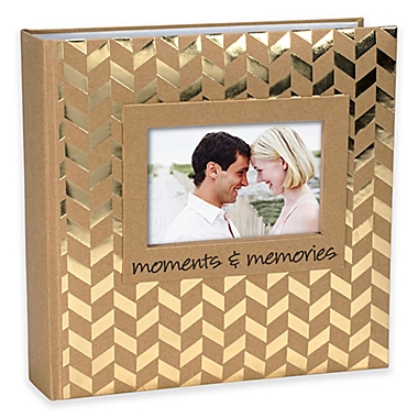 Malden&reg; 160-Photo Moments Memories Album in Gold. View a larger version of this product image.