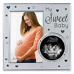 Malden® 3-Inch x 3-Inch "Sweet Baby" Sonogram Metal Photo Frame in Silver