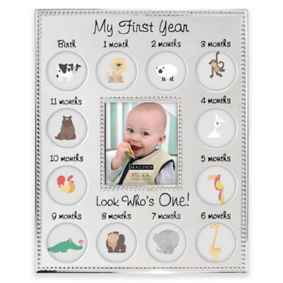 Malden&reg; 13-Photo &quot;My First Year&quot; Metal Collage Picture Frame