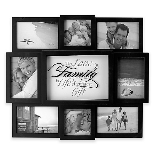 Displays Eight Black Malden 4x6 8-Opening Matted Collage Picture Frame 
