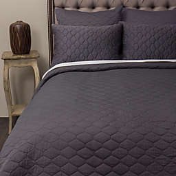 Amity Home Mossie Quilt in Steel Blue