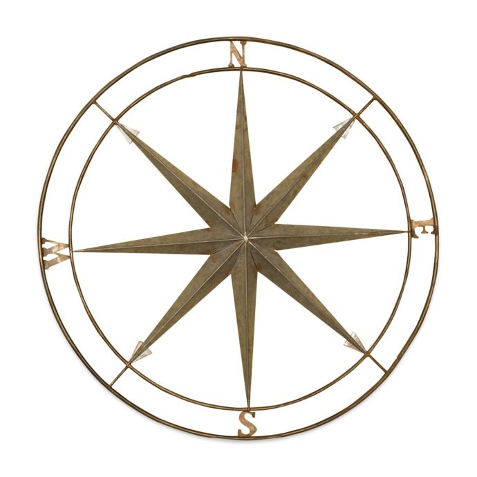 Compass Metal Wall Art | Bed Bath and Beyond Canada