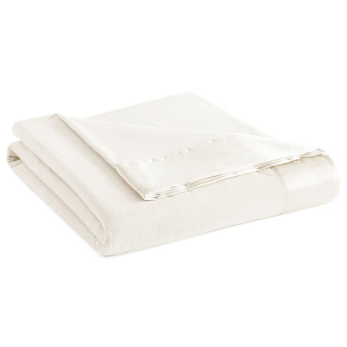Buy Micro Flannel® Year-Round Full/Queen Sheet Blanket in White from ...