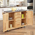 Alternate image 4 for Home Styles Natural Wood Breakfast Bar Rolling Kitchen Cart