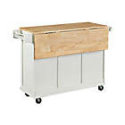 Alternate image 5 for Home Styles Liberty Kitchen Cart in White with Wooden Top