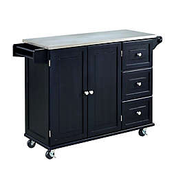 Home Styles Dolly Madison Liberty Kitchen Cart with Stainless Steel Top