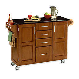 Home Styles Create-a-Cart Wood Kitchen Cart with Black Granite Top