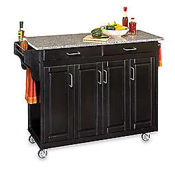 Home Styles Create-a-Cart Wood Kitchen Cart w/ Speckled Granite Top