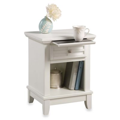Home Styles Arts & Crafts Nightstand in White
