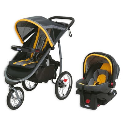 yellow stroller travel system