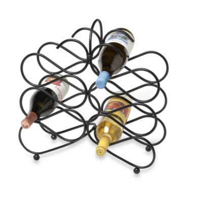 Spectrum&trade; Scroll Black 12-Bottle Wine Rack