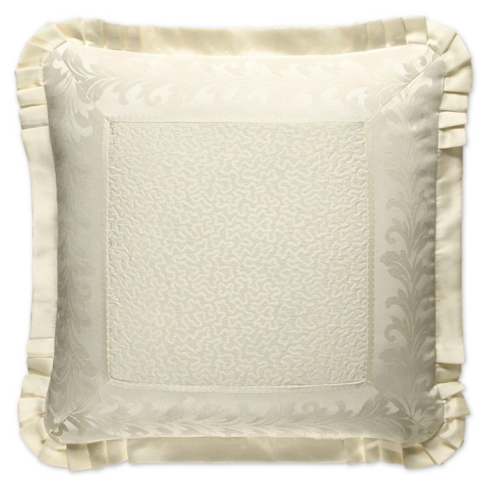 J Queen New York Marquis European Pillow Sham In Ivory Bed