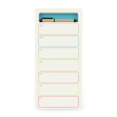 three by three seattle&reg; jOTBLOCK&trade; Weekly notepad + supply caddy in Blue