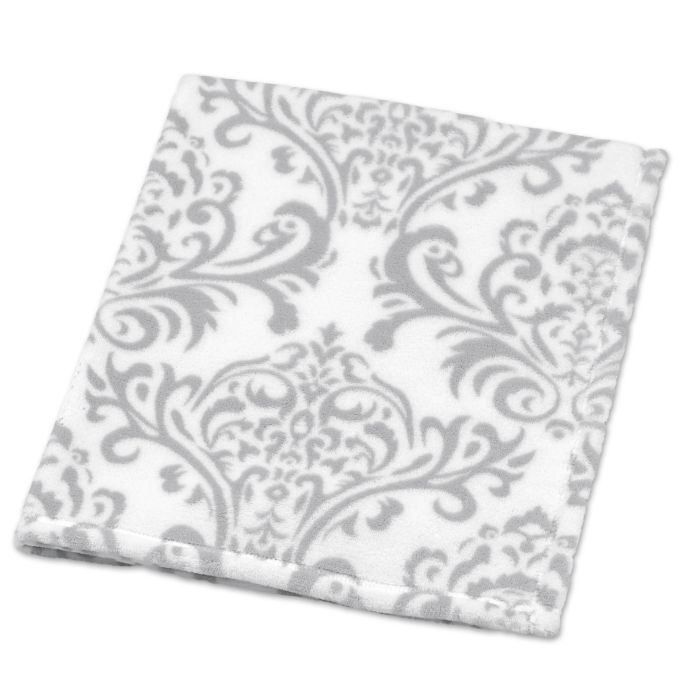 Sweet Jojo Designs Elizabeth Plush Baby Blanket In Grey White