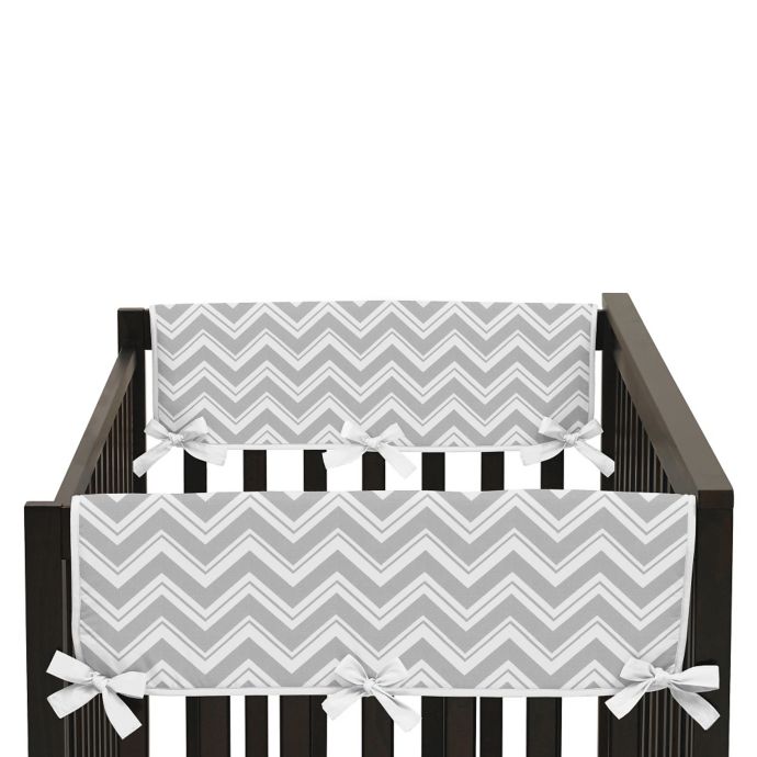 Sweet Jojo Designs Zig Zag Chevron Short Crib Rail Guard Covers In