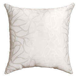 Softline Home Fashions Geometric Jacquard Square Throw Pillow in White