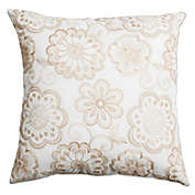 Softline Home Fashions Floral Embroidery Square Throw Pillow