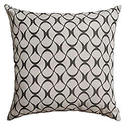 Hale 18-Inch Square Throw Pillow in Midnight Black