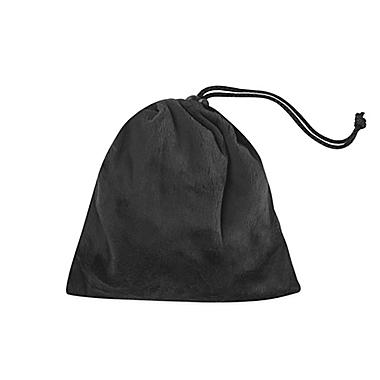 Travel Round Neck Slipcover with Pocket in Black. View a larger version of this product image.