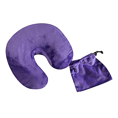 Travel Round Neck Slipcover with Pocket in Purple. View a larger version of this product image.