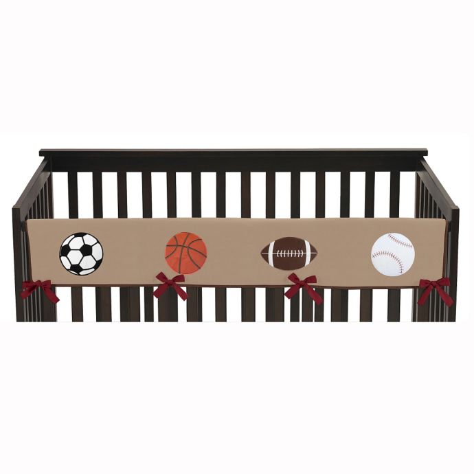 Sweet Jojo Designs All Star Sports Long Crib Rail Guard Cover