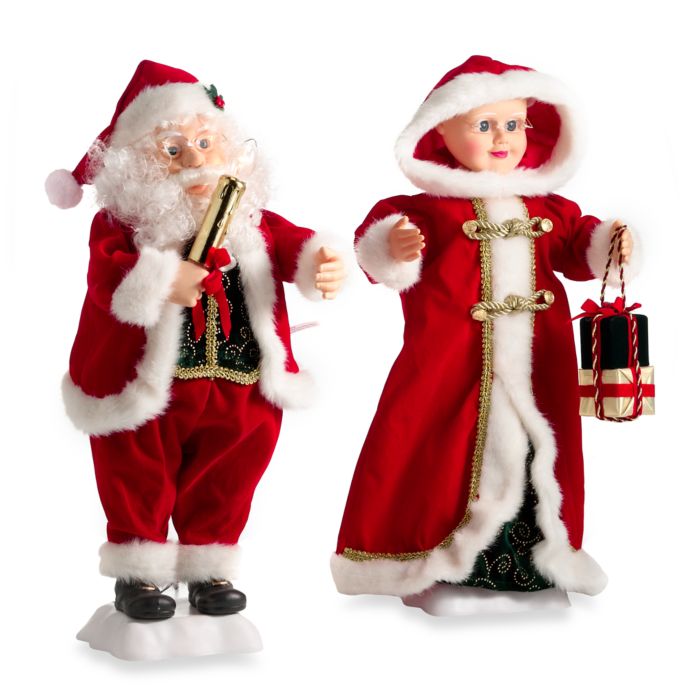 Animated LED Lighted Mr. and Mrs. Santa Claus | Bed Bath & Beyond