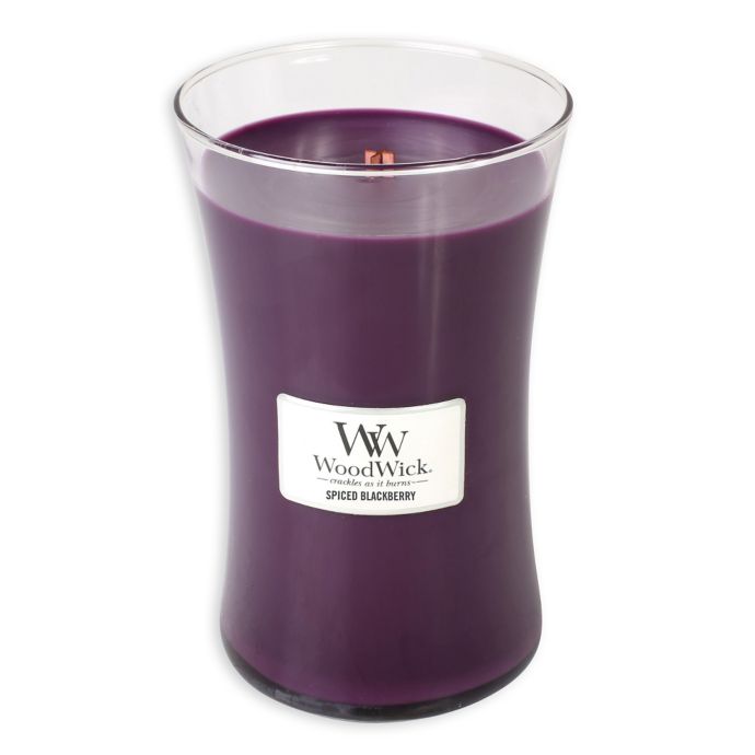 WoodWick® Spiced Blackberry 22 oz. HearthWick Flame Candle | Bed Bath ...