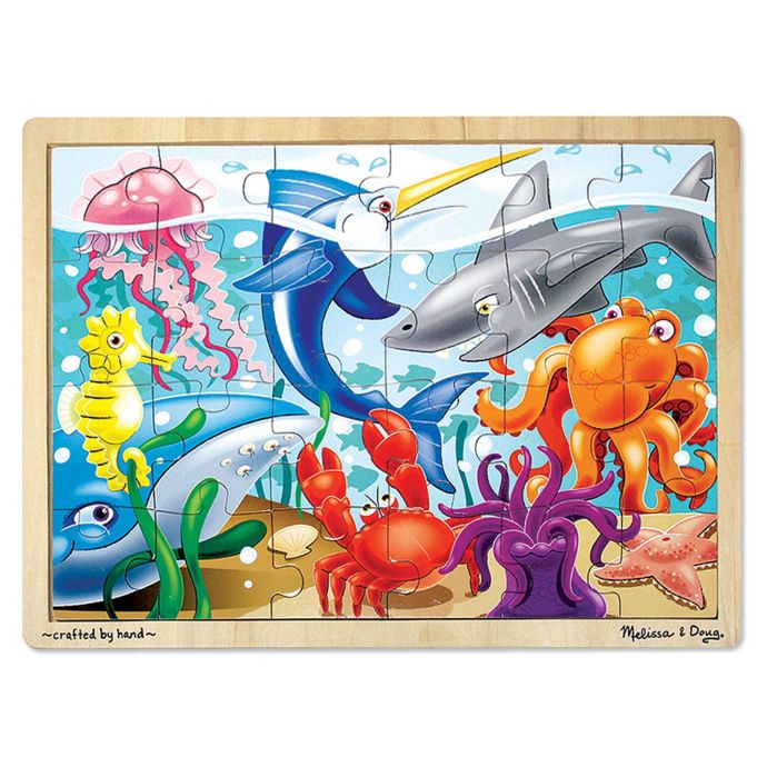 Melissa Doug Under The Sea 24 Piece Wooden Jigsaw Puzzle