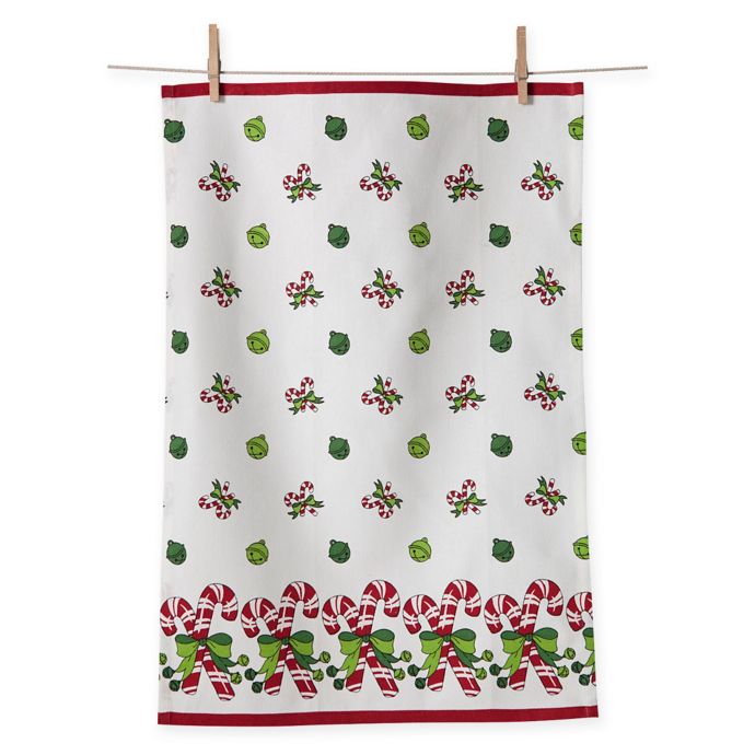 Candy Cane Cotton Kitchen Towels (Set of 2) | Bed Bath & Beyond