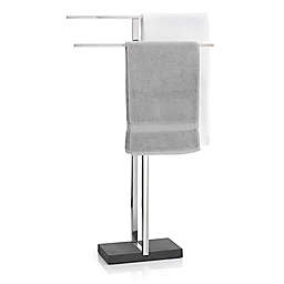Menoto Freestanding Towel Rack in Polished Stainless Steel