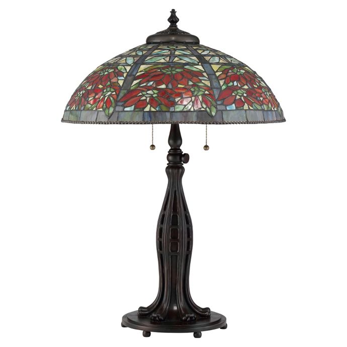 Quoizel Tiffany Red Maple Table Lamp In Bronze Bed Bath And