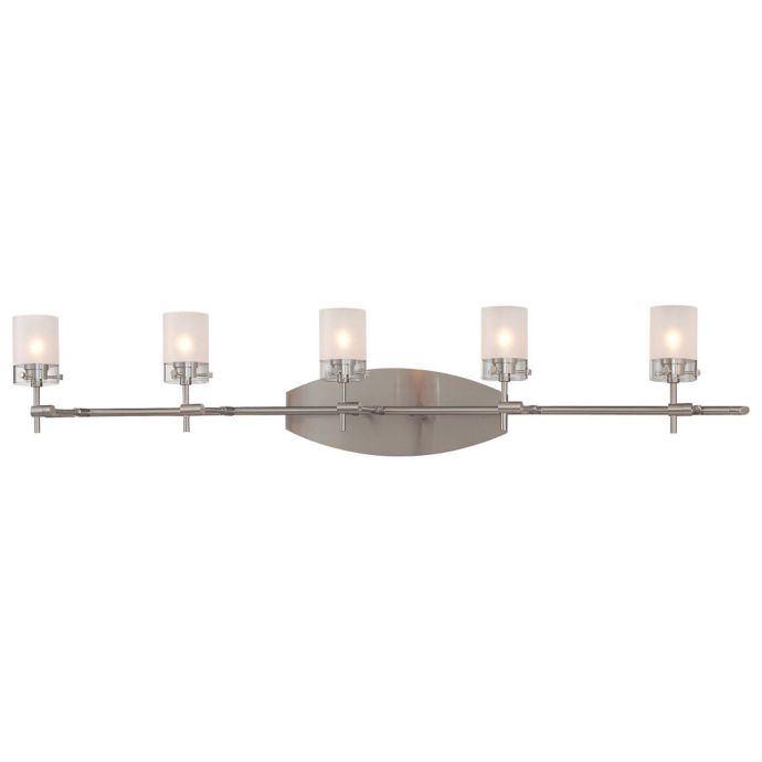 George Kovacs Shimo 5 Light Bath Fixture In Brushed Nickel With
