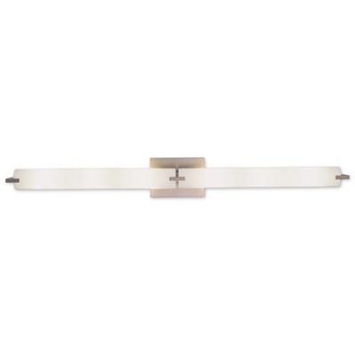 George Kovacs&reg; Tube 6-Light Bath Fixture in Brushed Nickel with Glass Shade
