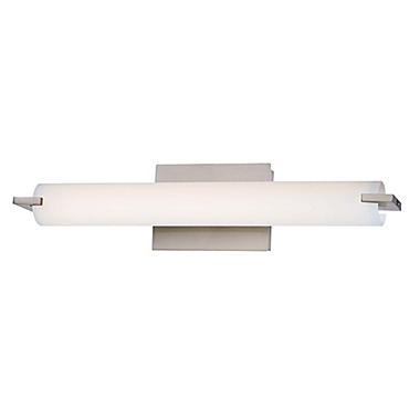 George Kovacs&reg; Tube 6-Light Bath Fixture in Brushed Nickel with Glass Shade. View a larger version of this product image.