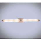 Alternate image 3 for George Kovacs&reg; Tube 6-Light Bath Fixture in Brushed Nickel with Glass Shade