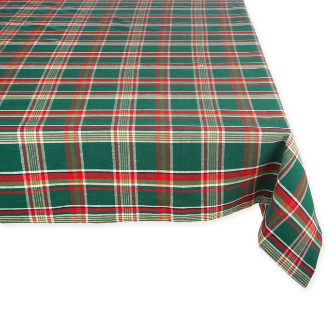 Holiday Plaid Tablecloth in Dark Green Bed Bath and Beyond Canada
