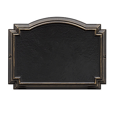 Whitehall Williamsburg 2-Line Standard Wall Plaque in Black/Gold. View a larger version of this product image.