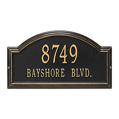 Whitehall Products Standard 2-Line Providence Arch Wall Address Plaque. View a larger version of this product image.