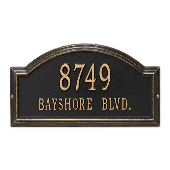 Whitehall Products Standard 2Line Providence Arch Wall Address Plaque