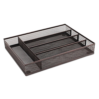 ORG Mesh Kitchen Drawer Tray Organizer in Bronze. View a larger version of this product image.
