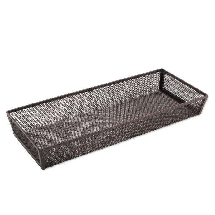 ORG Mesh 6Inch x 15Inch Oblong Kitchen Drawer Organizer in Bronze