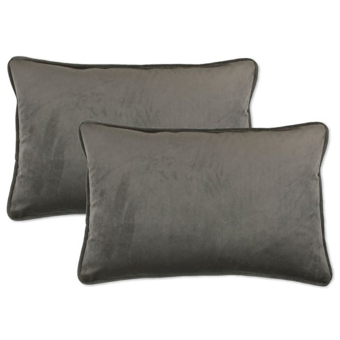 Sherry Kline Richmond Velvet Boudoir Oblong Throw Pillow (Set of 2) Bed Bath & Beyond