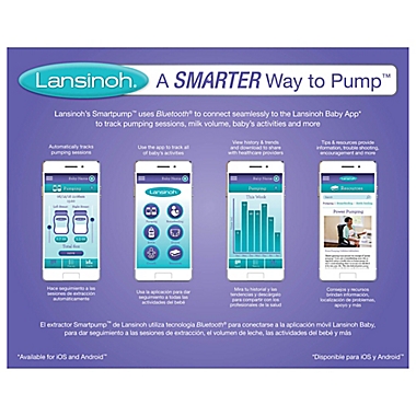 Lansinoh&reg; Smartpump&trade; Double Electric Breast Pump in Purple/White. View a larger version of this product image.